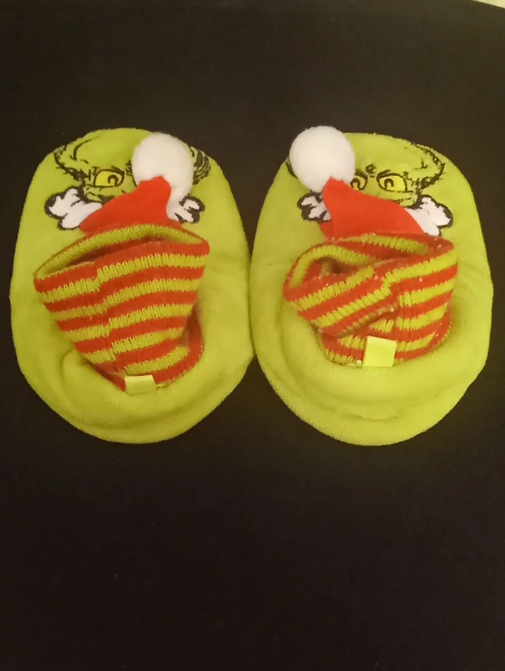 Kids' Grinch Holiday Slippers - Bright Lime Green
